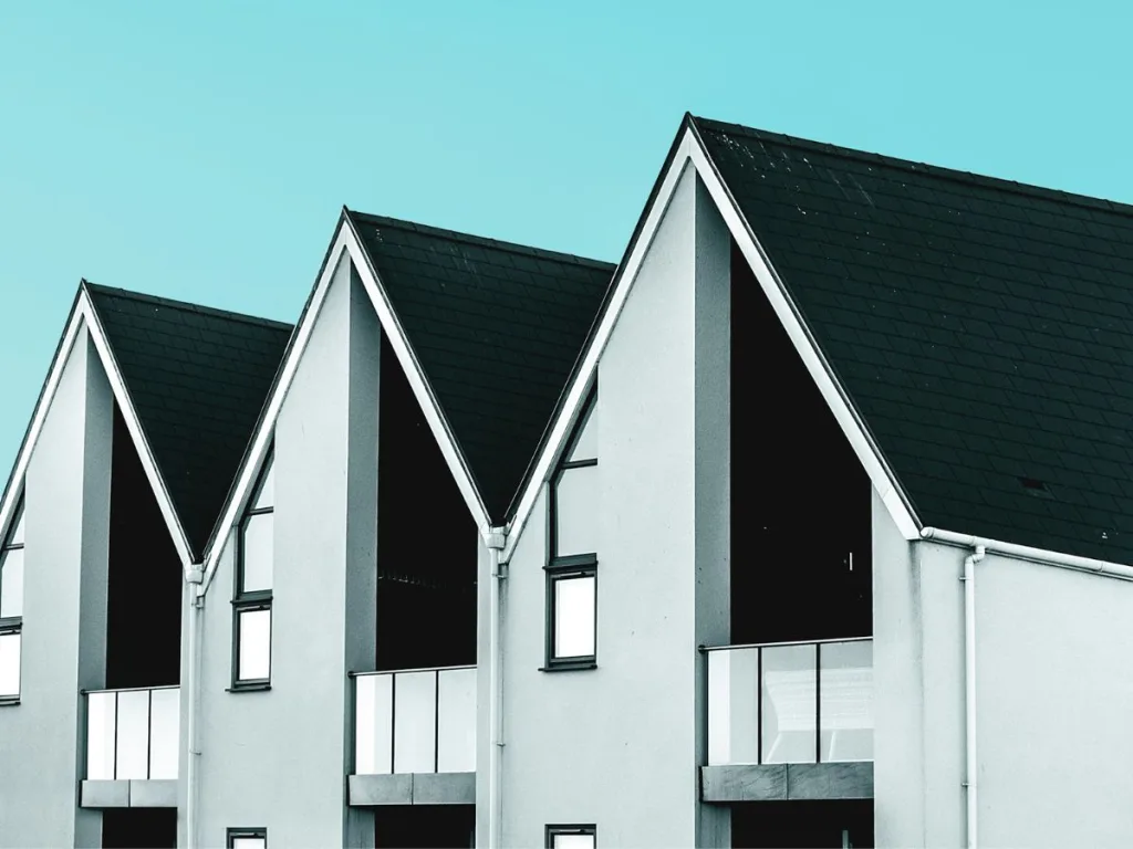 Rij met huizen